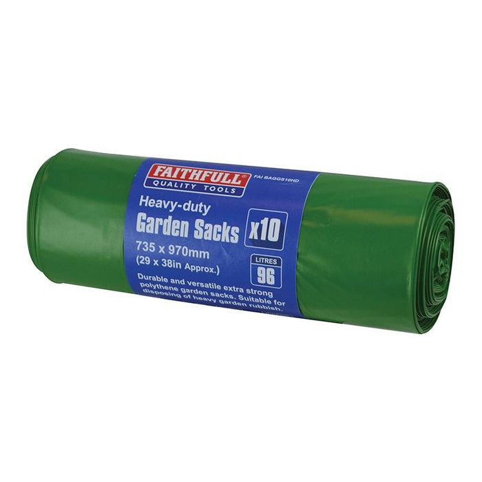 Faithfull Heavy-Duty Strong Garden Sacks (Roll 10) Faithfull - Town Tools