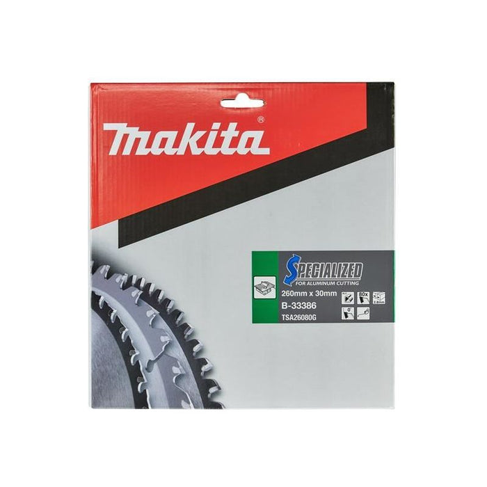 Makita B-33386 Specialized Aluminium Saw Blade 260 x 30mm x 80T Makita - Town Tools