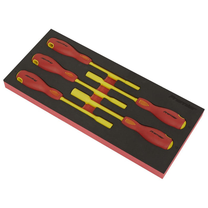 Premier Insulated Nut Driver Set with Tool Tray 5pc - VDE Approved Sealey Premier - Town Tools 