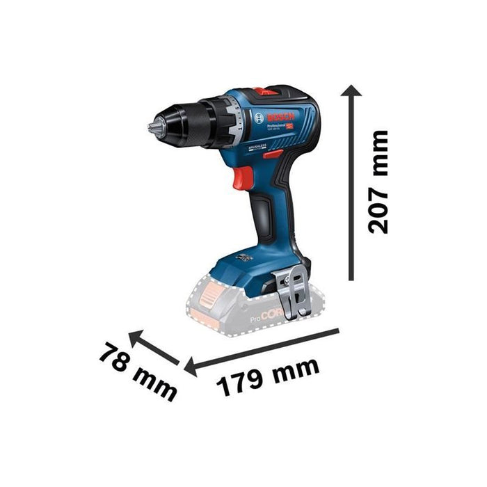 Bosch GSR 18V-55 Professional Drill Driver 18V 2 x 2.0Ah Li-ion Bosch - Town Tools
