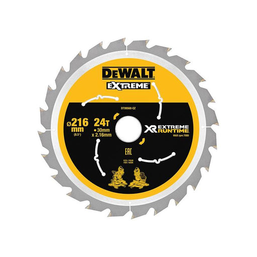 Dewalt Power Tools XR FlexVolt Circular Saw Blade 216 x 30mm x 24T DeWALT Power Tools - Town Tools