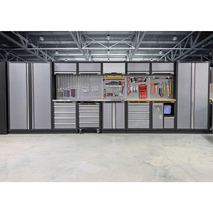 Superline Pro Superline PRO Storage System with Wood Worktop 4.9m APMSSTACK01W Superline Pro - Town Tools 