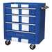 Sealey Rollcab 4 Drawer Retro Style Blue with White Stripes AP28204BWS Sealey - Town Tools 