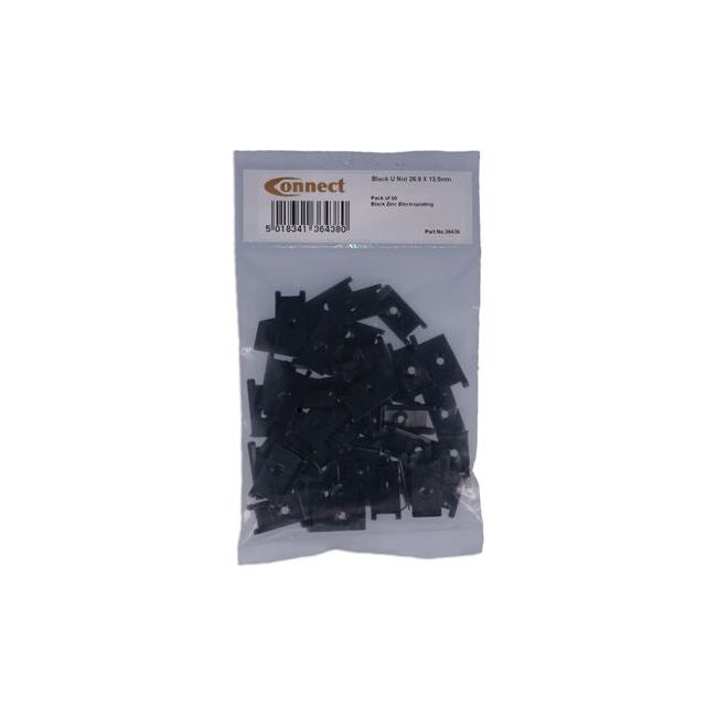 Connect Black U-Nut - for Ford 50pc 36438 Tool Connection - Town Tools 