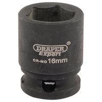 Draper Expert HI-TORQ 6 Point Impact Socket, 3/8" Sq. Dr., 16mm