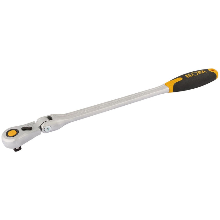 Draper Elora Quick Release Soft Grip Ratchet with Flexible Head, 1/2" Sq. Dr., 4 Draper - Town Tools 