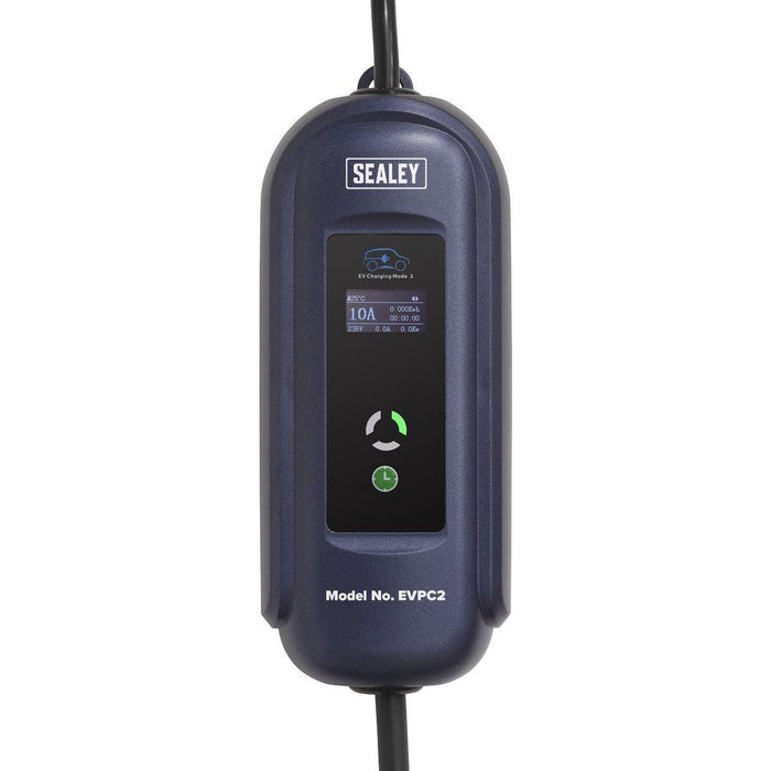 Sealey Portable EV Charger Type 2 to UK 10A 5m Cable EVPC2 Sealey - Town Tools 