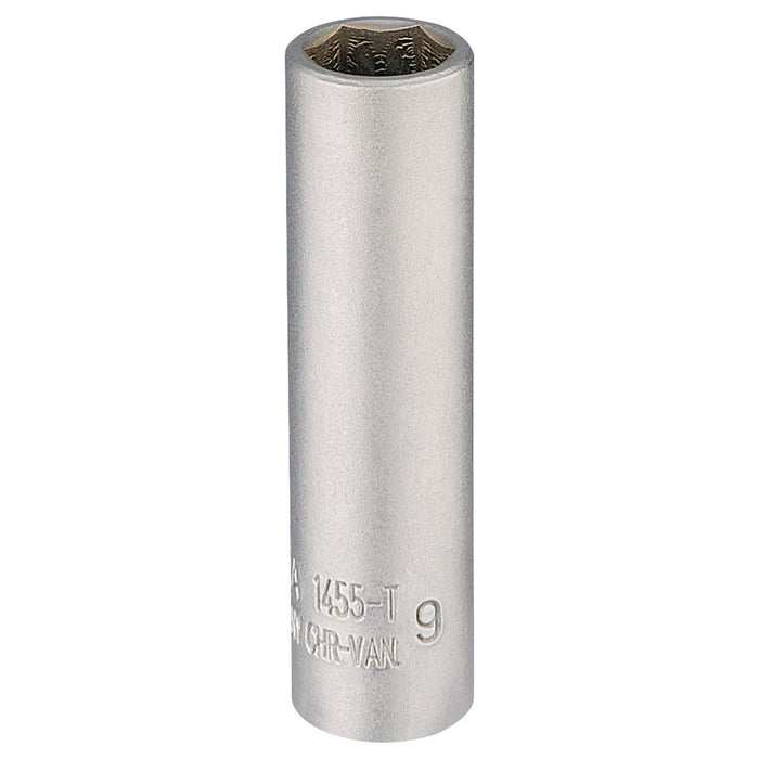 Draper Elora Deep Socket, 1/4" Sq. Dr., 9mm 58729 Draper - Town Tools 