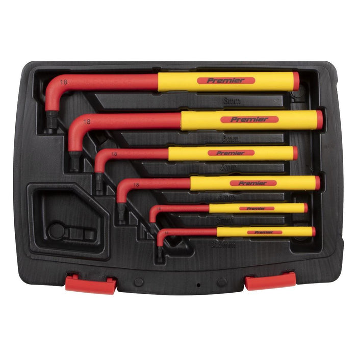 Sealey Hex Key Set 6pc Extra-Long VDE AK7177 Sealey - Town Tools 