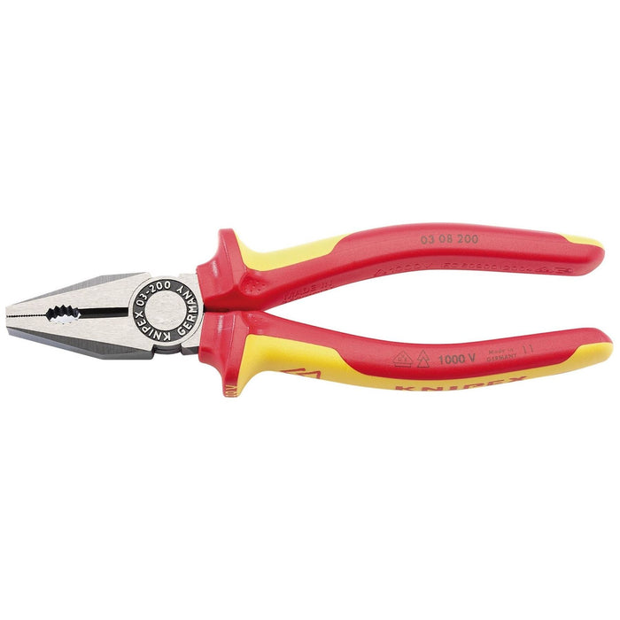 Draper Knipex 03 08 200UKSBE VDE Fully Insulated Combination Pliers, 200mm 31920 Draper - Town Tools 