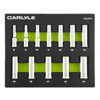 Carlyle Tools 12Pc 3/8 Drive 12 Point Deep Socket Set 8mm To 19mm