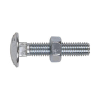 Sealey Coach Bolt & Nut DIN 603 M8 x 40mm Zinc Pack of 50 CBN840