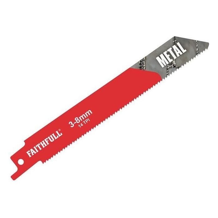 Faithfull S922BF Sabre Saw Blade Metal 150mm 14 TPI (Pack of 5) Faithfull - Town Tools