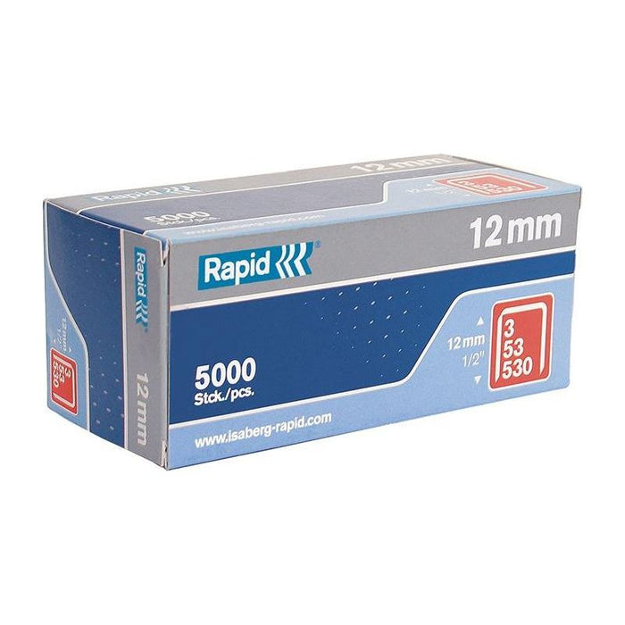 Rapid 53/12B 12mm Galvanised Staples (Box 5000) Rapid - Town Tools