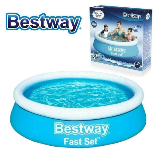 Bestway 6Ft X 20 inch Fast Set Swimming Pool Paddling Water Garden Fun Kids Bestway - Town Tools 