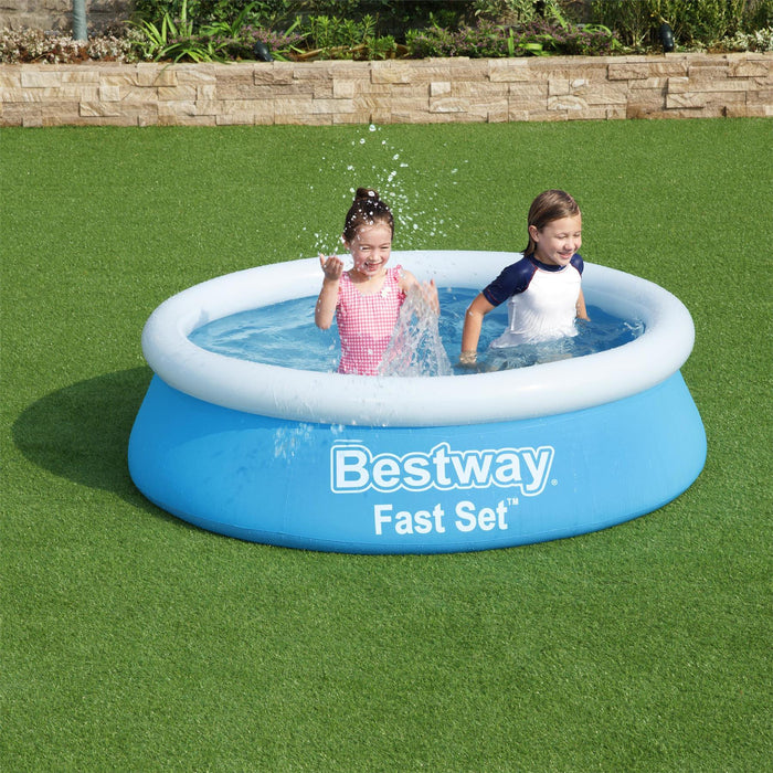 Bestway 6Ft X 20 inch Fast Set Swimming Pool Paddling Water Garden Fun Kids UK Camping And Leisure