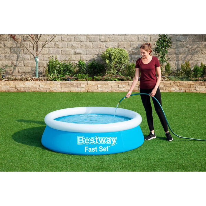 Bestway 6Ft X 20 inch Fast Set Swimming Pool Paddling Water Garden Fun Kids Bestway - Town Tools 