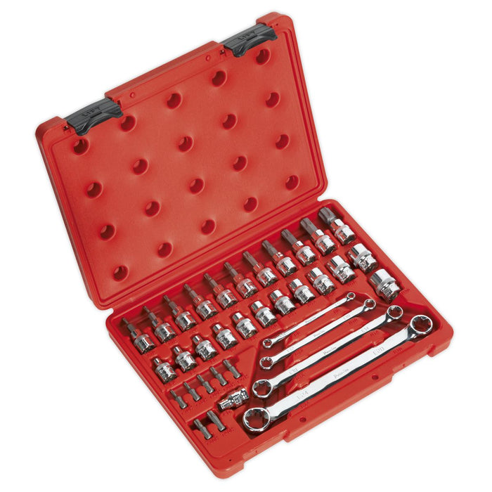 Sealey TRX-Star* Socket, Bit & Spanner Set 35pc 3/8"Sq Drive AK6198 Sealey - Town Tools 