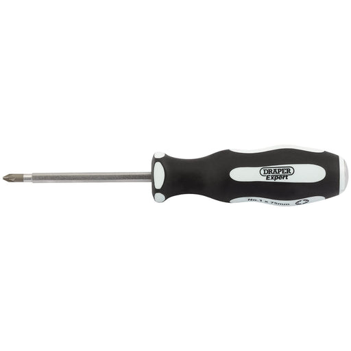 Draper 'Pound Thru' PZ TYPE Soft Grip Screwdriver, No.1 x 75mm 35227 Draper - Town Tools 