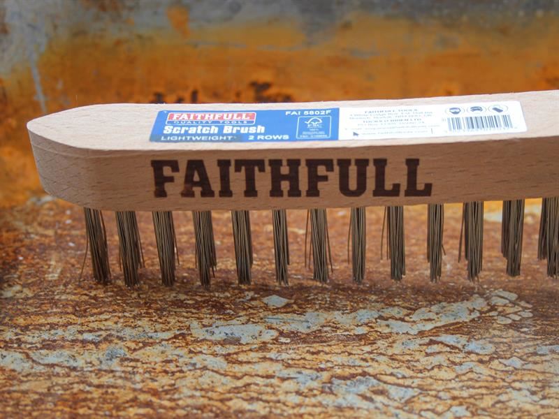 Faithfull Lightweight Scratch Brush, Two Row Faithfull - Town Tools