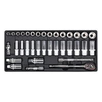 Sealey Tool Tray with Socket Set 35pc 3/8"Sq Drive TBT20