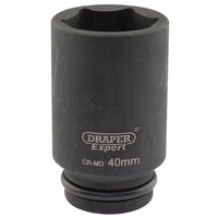 Draper Expert HI-TORQ 6 Point Deep Impact Socket, 3/4" Sq. Dr., 40mm