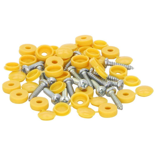 Connect 31539 Number Plate Self-Tappers No.8 x 3/4in.Yellow 100pc Connect - Town Tools 