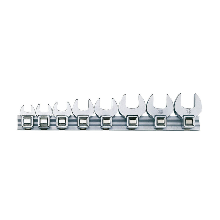 Teng Tools 3/8" Crow Foot Wrench Clip Rail Set 8 Pieces Teng Tools - Town Tools 