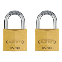 Abus Mechanical 65/30mm Brass Padlock Twin Carded