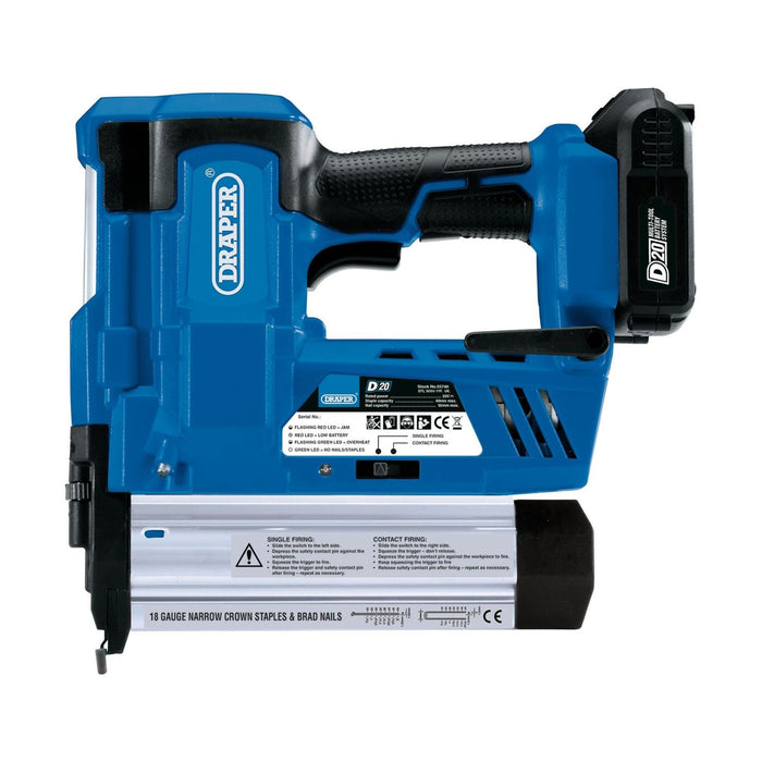 Draper D20 20V Nailer/Stapler (Sold Bare) 55740 Draper - Town Tools 