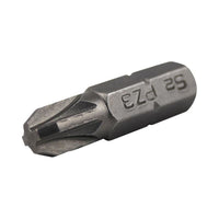 Faithfull Pozi S2 Grade Steel Screwdriver Bits PZ3 x 25mm (Pack 3)
