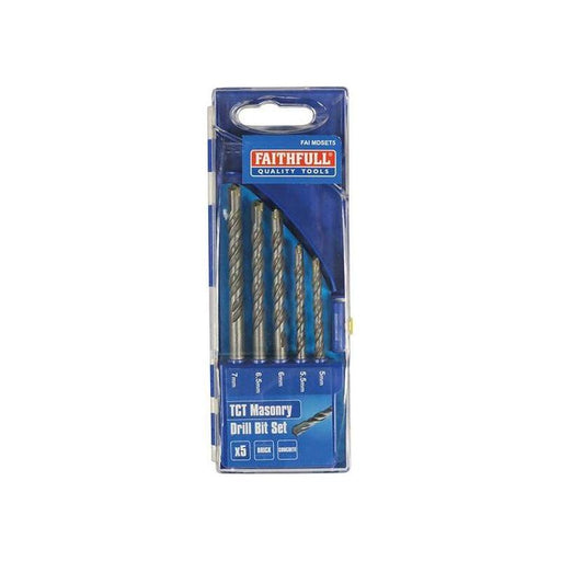 Faithfull Standard Masonry Drill Set, 5 Piece Faithfull - Town Tools