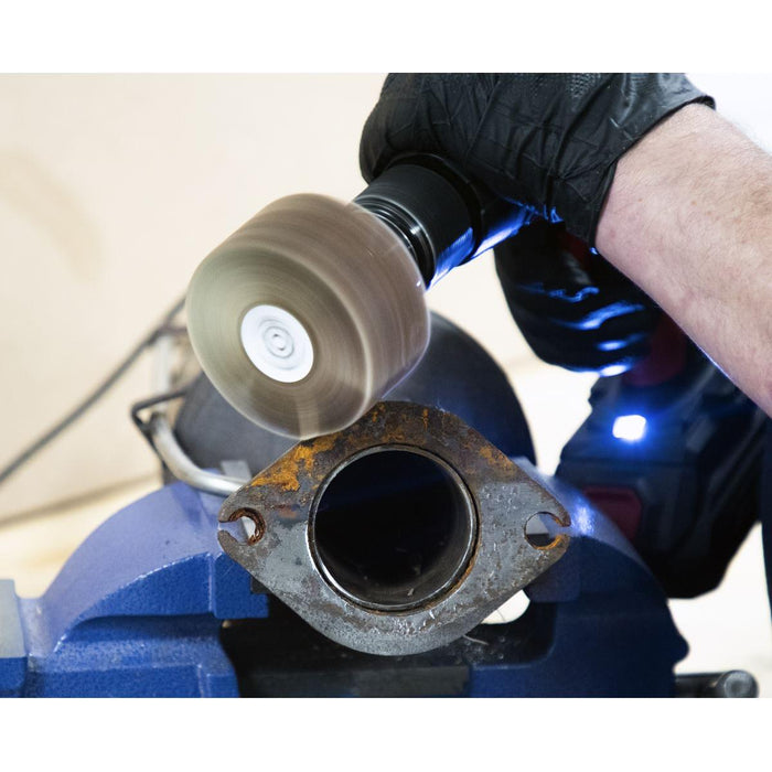 Sealey 80 x 40mm Abrasive Flap Wheel on 6mm Shaft Assorted Grit - Pack of 5 Sealey - Town Tools 