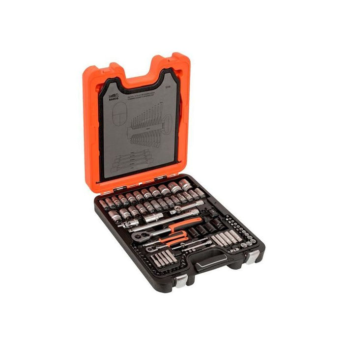 Bahco S106 1/4in &1/2in DriveSocket & Spanner Set, 106 Piece Bahco - Town Tools