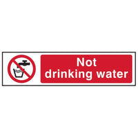 Scan Not Drinking Water - PVC Sign 200 x 50mm