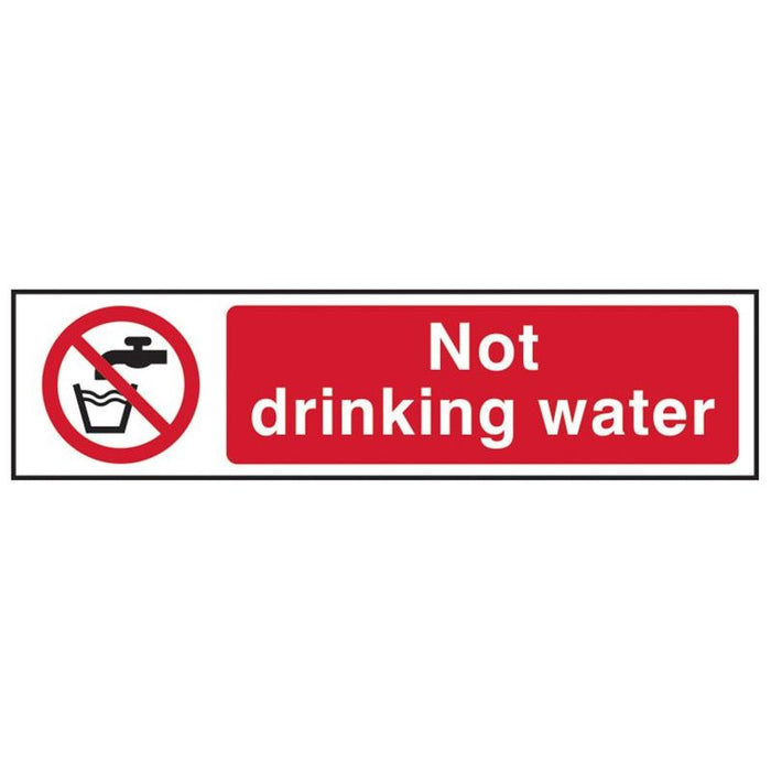 Scan Not Drinking Water - PVC Sign 200 x 50mm Scan - Town Tools