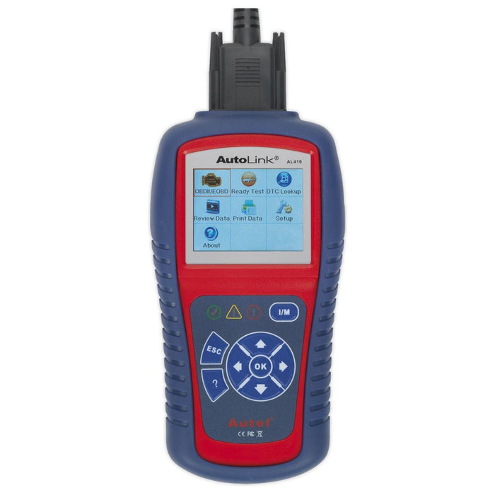 Sealey Autel EOBD Code Reader Live Data Tech Tips AL419