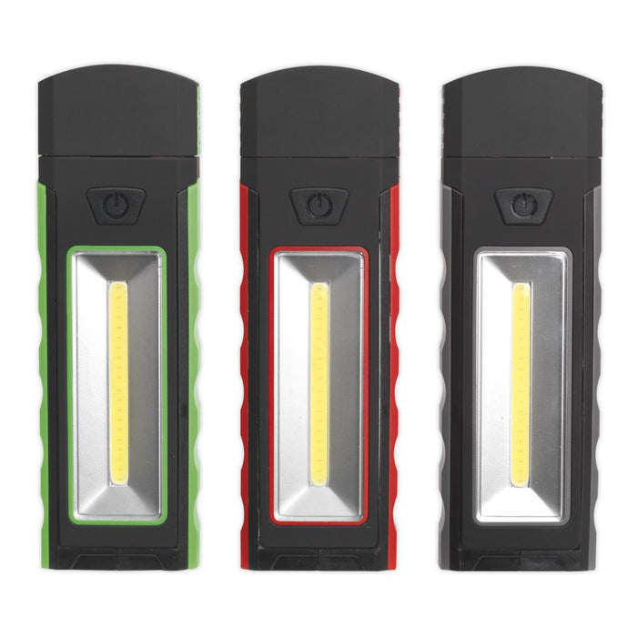 Sealey Magnetic Pocket Light 3W + 0.5W COB LED Display Box of 12 LED4101DB Sealey - Town Tools 