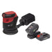 Sealey Cordless Orbital Palm Sander Kit125mm 20V SV20 Series 2 Batteries Sealey - Town Tools 