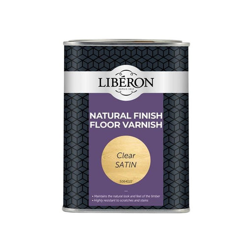 Liberon Natural Finish Floor Varnish Clear Satin 1 litre Liberon - Town Tools