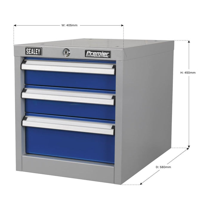 Sealey Industrial Triple Drawer Unit for API Series Workbenches API16 Sealey - Town Tools 