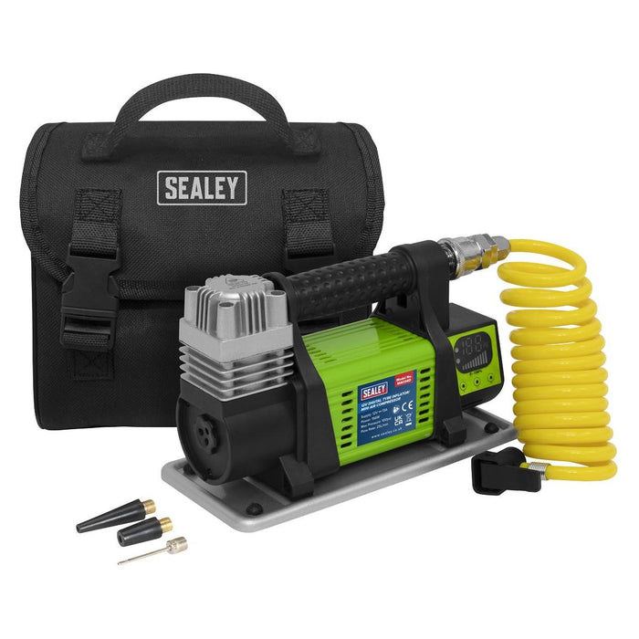 Sealey Digital Tyre Inflator/Mini Air Compressor 12V MAC04D Sealey - Town Tools 