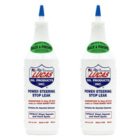 2 X Lucas Oil Power Steering Stop Leak Fix Rack/Box Fluid Seal 946Ml