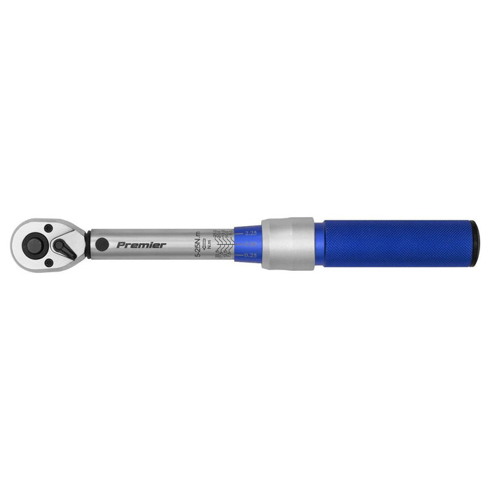 Sealey Torque Wrench Micrometer Style 3/8"Sq Drive 5-25Nm Calibrated STW902 Sealey - Town Tools 