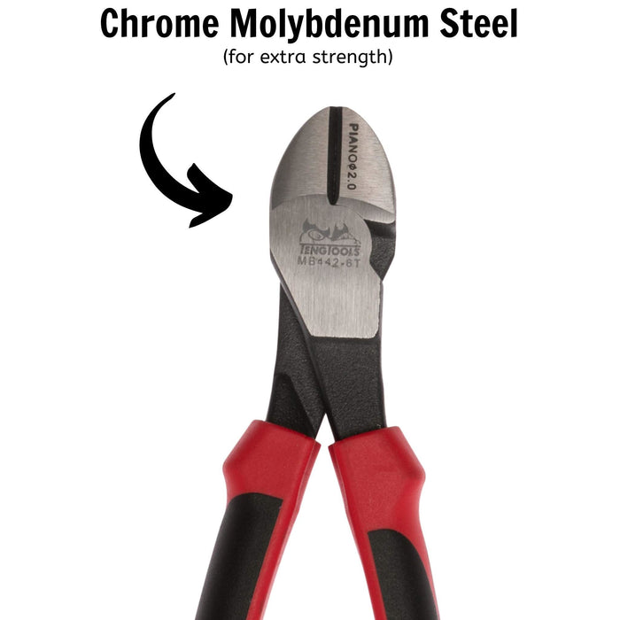 Teng Tools Heavy Duty Side Cutting Plier TPR Grip 165mm Teng Tools - Town Tools 