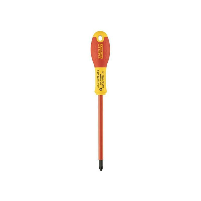 Stanley® Hand Tools FatMax® VDE Insulated Screwdriver Pozidriv Tip PZ2 x 125mm STANLEY® Hand Tools - Town Tools