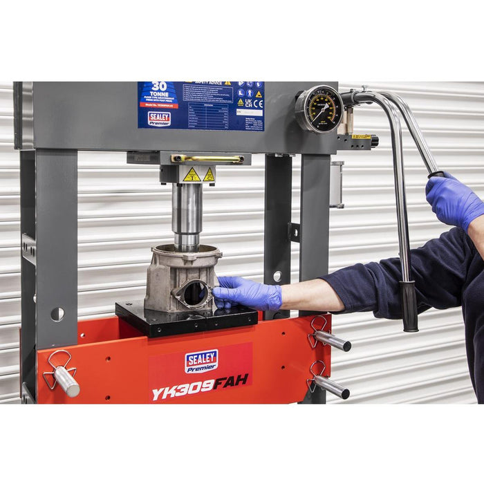 Sealey Air/Hydraulic Press 30 Tonne Floor Type with Foot Pedal YK309FAH Sealey - Town Tools 