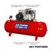 Sealey 500L Belt Drive Air Compressor with Cast Cylinders 7.5hp 3ph 2-Stage Sealey - Town Tools 