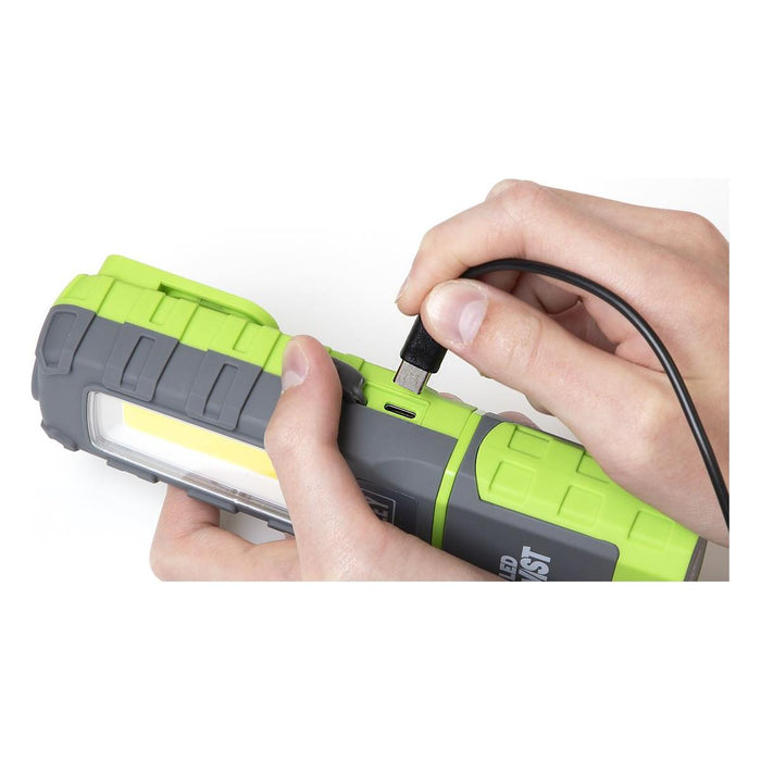 Sealey LED Twist Rechargeable Inspection Light 5W COB & 1W SMD LED601G Sealey - Town Tools 