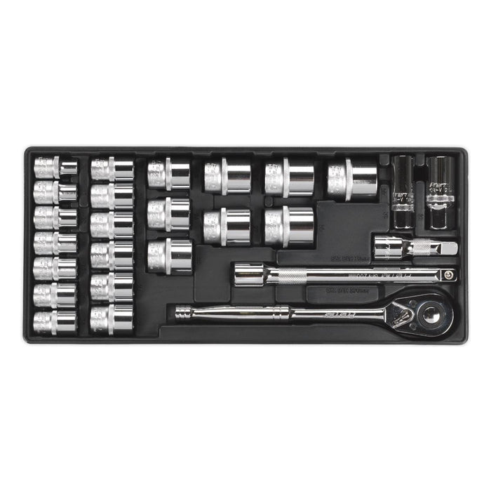 Sealey Tool Tray with Socket Set 26pc 1/2"Sq Drive TBT21